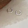 Versión Coreana de los Pendientes Minimalistas Geométricos Retorcidos para Mujer en Plata de Ley S925, Tendencia Versátil de Pendientes de Moda de Lujo Ligero de Nicho