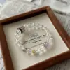 [Qi Púrpura del Este] Pulsera de Cristal Blanco Natural Diseño Original Femenino Pulsera de Cristal para Examen de Admisión Simple Versátil