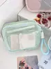Bolsa de Cosméticos de Malla de Tofu Transfronteriza Cremallera de Perla Dopamina de Alto Valor Bolsa de Tocador Portátil de Viaje de Gran Capacidad