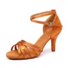 Nuevos zapatos de tacón alto para mujer para danza latina, zapatos de baile de exportación transfronteriza, zapatos de práctica de suela blanda para adultos, zapatos de tacón de cono de 8 cm