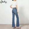 Jeans Flares de Cintura Alta Peça Premium para Mulheres, Novo Estilo, Stretch em Quatro Direções, Calças Longas Flares Emagrecedoras