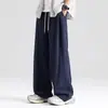 Pantalones casuales para hombre para comercio exterior, pantalones de seda helada, nuevo estilo de verano, corte ajustado, versátiles, modernos, corte recto, elásticos, pantalones finos de vestir