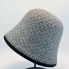 Chapéu Bucket de Malha Quente Versátil Liso Estilo Japonês para Circunferência Craniana Grande Versão Coreana Chapéu de Pescador de Lã à Prova de Frio para Exterior