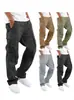 Moda Transfronteriza 2025 Nuevo Trabajo Pantalones Casuales para Hombre Verano Delgados Comercio Exterior Europeo y Americano Cordón Múltiples Bolsillos Pantalones Largos