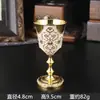 Copa con Incrustaciones de Diamantes de Tacto Lujoso, Taza Turca que es tanto un Vaso de Chupito Práctico para Licores como una Pieza Decorativa para la Vinoteca