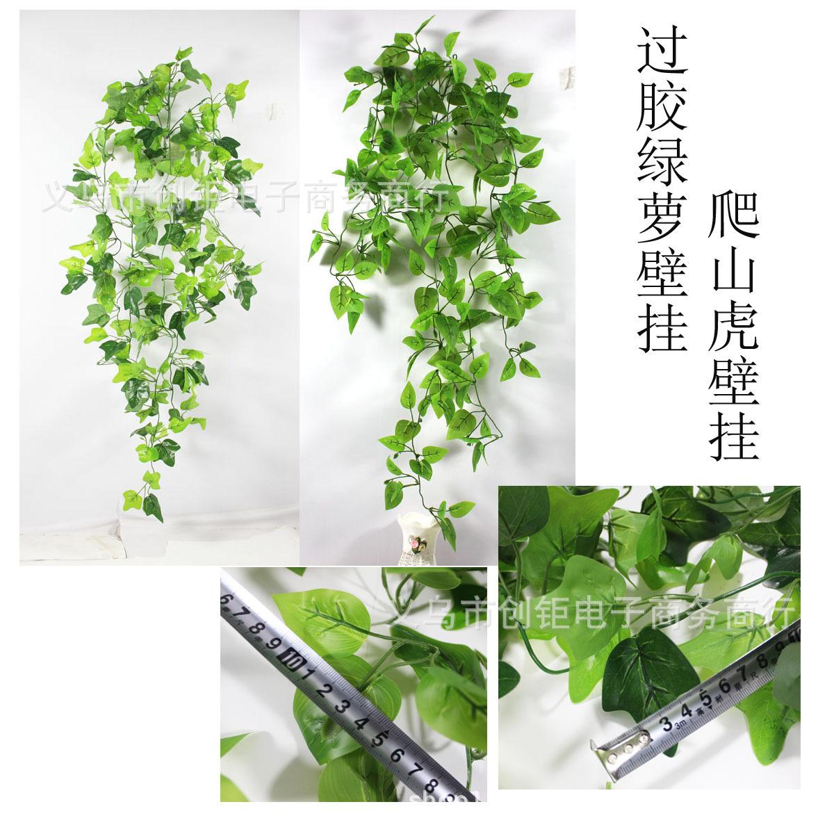 白底绿萝爬山虎壁挂