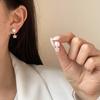 Fabricantes en stock Pendientes de perlas europeas y americanas Pendientes de copo de nieve de circonita mini exquisitos con temperamento de Corea del Sur