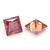 Forma Especial Color Princesa Cuadrado Chapado Rojo Sandía Moissanita Cuadrado Ángulo Recto Rojo Naranja Moissanita Piedra Desnuda Fabricante Venta al por Mayor
