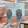 Pendientes de Borla con Forma de Gota de Agua Retro de Lujo Ligero de Gama Alta para Mujer, Pendientes Exquisitos y Versátiles con Pasador de Plata de Celebridad de Internet, Pendientes de Estilo Étnico