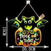 Decoração de Festa de Halloween Placa de Luz LED Abóbora Morcego Pendurado na Porta Festival dos Fantasmas Arranjo de Cena Pingente Pendurado Luz de Ambiente