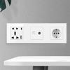Accesorios de enchufe de interruptor de pared tipo 86 transfronterizos, marco de vidrio blanco y 52 módulos funcionales se pueden combinar libremente