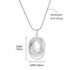 Collar Colgante Anillo Circular Espiral Retro Europeo y Americano, Collar Simple Abstracto de Acero Inoxidable con Diseño de Nicho