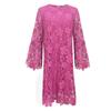 Vestido suelto francés de marca Primavera y Otoño Nuevo hueco versátil talla grande 200 kg morado Vestido casual