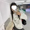 Camiseta suelta de manga larga estilo coreano para mujer, otoño e invierno 2025, seda de leche, top de longitud media estilo ins, venta al por mayor transfronteriza para mujer