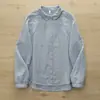 Colección Otoño 2026 Estilo Japonés Cuello Camisero Color Sólido Holgada Camisa de Manga Larga de Gasa de Doble Capa para Mujer Venta al por Mayor