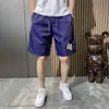 Pantalones rectos finos de verano para hombre, shorts deportivos modernos y guapos con cordón, shorts de seda helada para hombre, modernos