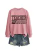 Maestra Algunos Días Amazon eBay Sitio Independiente Sudaderas de Moda Versátiles Personalizadas para Mujer Otoño e Invierno