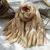 Primavera Casual Listrado Cachecol Longo Cachecol Alto Sentido Verão Guarda-sol Lenço de Cabeça Xale de Seda Feminino Atacado
