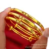 [Desvanecimiento lento] Pulsera de oro chapado en K 520 de empujar y tirar con texto grabado, un regalo para tu novia, pulsera 1314, venta al por mayor de joyería de color dorado