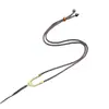 Colar com Cordão para Pingente Corda Tecida à Mão 2m Nó de Coração de Pêssego Cordão Fashion Retrô Ajustável Cordão de Jade para Homens e Mulheres