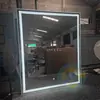 Espelho Quadrado LED para Banheiro Espelho de Banheiro Montado na Parede Espelho de Maquiagem para Banheiro Montado na Parede Espelho Inteligente Anti-Embaçante Estilo Ins
