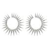 Tendencia europea y americana aretes de aleación de girasol con diamantes para mujer huecos exagerados moda aleación aretes con forma de C al por mayor en stock