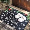 Tapetes de Piso da Nova Série de Natal da Temu Transfronteiriços, Tapetes de Piso para Porta de Entrada, Tapetes de Piso Decorativos, Tapetes de Piso Resistentes ao Desgaste e à Sujeira