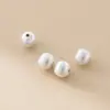 Cuentas de plata finamente cepilladas, de pared gruesa, plateadas en plata 925, 3-16 mm, cuentas espaciadoras redondas, cuentas sueltas para pulseras, accesorios hechos a mano, S1201