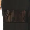 Vestido lencero ajustado con costuras irregulares de encaje para mujer, talla grande, 11013
