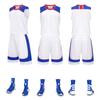 Ropa de Baloncesto al por Mayor Ropa de Baloncesto para Niños con Bolsillo Bilateral Traje de Ropa de Entrenamiento para Hombre Compra en Grupo Jersey Azul Personalizado para Adulto