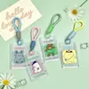Portatarjetas transparente al por mayor para estudiantes, portatarjeta con tapa deslizante, estuche para tarjeta de campus y tarjeta de comida, funda protectora anti-pérdida para tarjetas de autobús y de acceso
