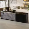 Mostrador de Bar Mostrador de Caja Mostrador Comercial Catering Tienda de Té con Leche Café Bar de Agua Gabinete Integrado Lujo Ligero Sensación de Gama Alta Recepción