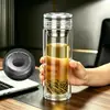 Copos de Presente Impressos Personalizados de Fábrica, Copos Publicitários, Copos de Vidro de Camada Dupla, Copos de Água de Vidro Borossilicato Alto, Copos de Chá, Copos com Logo Personalizado