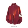 Novedad Otoño 2026 Estilo Hong Kong Blanco Talla Grande Suéter Cardigan Rayado M-5X JM26870-TeP39