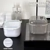Caja Desinfectante para Cabezal de Pulido de Uñas, Filtración de Doble Capa, Caja de Limpieza Engrosada, Caja de Almacenamiento Portátil para Salón de Uñas al por Mayor