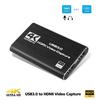 Tarjeta de Captura en Bucle USB 3.0 a HDMI 4K Videojuego Video Transmisión en Vivo Micrófono HD Caja de Grabación para Transmisión en Vivo Obs