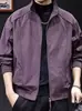 Nueva colección primavera y otoño 2026: chaqueta casual holgada para hombre con cuello alto, un top corto versátil y elegante