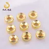 Color Oro 14K Cuentas Espaciadoras de Ábaco que Conservan el Color Forma de Llanta Espaciador Perlado Cuentas Sueltas para Pulsera DIY Cuentas Planas Accesorios para Joyería
