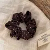 Diadema pequeña de satén con lunares estilo francés, accesorio versátil para el pelo, cuerda para coleta de niña elegante, adorno para el pelo para mujer