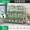 Estantería de Almacenamiento con Forma de Flor de Acero Inoxidable para Balcón, Soporte de Exhibición de Plantas Suculentas de Múltiples Niveles para el Hogar, Estante de Macetas de Pie