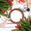 Natal Pinheiro de PE Fruta Vermelha DIY Tridimensional Dupla Face Multi-Cabeças Simulação Galho de Pinheiro Guirlanda de Natal Artesanato de Natal Decoração