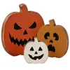 Populares adornos de calabaza, fantasma y gato negro de madera para Halloween, decoraciones de escritorio para la habitación, manualidades de madera