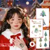 Pegatinas de Tatuaje de Colores Navideños Transfronterizas, Pegatinas Súper Lindas para la Cara, Pegatinas Infantiles de Aspecto Genial, Regalos Navideños con Ambiente, No Tóxicas