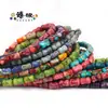 Ventas Directas de Fábrica 4x6mm Bambú Colorido Articulación Gruesa Piedra Emperador DIY Fabricación de Joyería Pulsera Collar Material para Joyería Al por Mayor