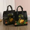 Bolsa Térmica Portátil No Tejida Bolsa para Pastel de Luna de Durian Rey Musang de Piel de Nieve Bolsa de Hielo Portátil Refrigerada Térmica con Papel de Aluminio Regalo