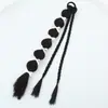 Peluca con Trenzas de Burbujas, Cintas de Linterna, Doble Cola de Caballo, Trenzas de Burbujas de Colores, Gomas para el Cabello y Diademas
