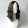 Peluca Negra Ondulada Rizada de Longitud Media para Hombre de Harry Potter Snape, Peluca Completa para Fiesta, Fuente de Temu