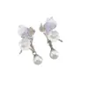Exquisitos Pendientes de Perla Mariposa de Cristal Degradado, Lujo Accesible Diseño de Nicho, Pendientes de Gama Alta, Pendientes Súper de Hada y Frescos