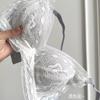 Bajo el árbol de cerezo ~ Encaje de estilo francés Ropa interior sexy para mujer Pecho pequeño con realce Muestra busto grande Sujetador superior con anti-caída Para busto