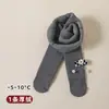 Medias de Invierno para Bebé Engrosadas Dibujos Animados Leggings para Bebé Forrados de Felpa Algodón Cálido Calcetines de una Pieza para Niñas